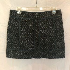 J Crew Wool Skirt. Navy, Green & Touch of Purple